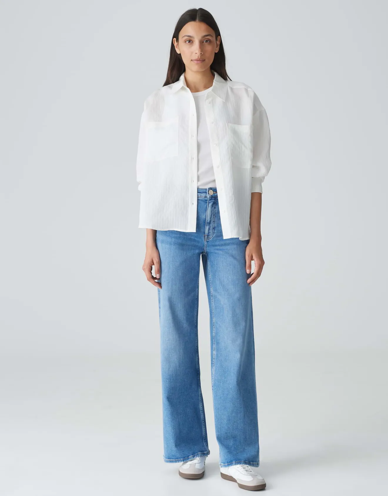 Cheap Extra Wide leg Jeans MIVA PALAZZO Mid Rise aus Baumwoll Mix Jeans