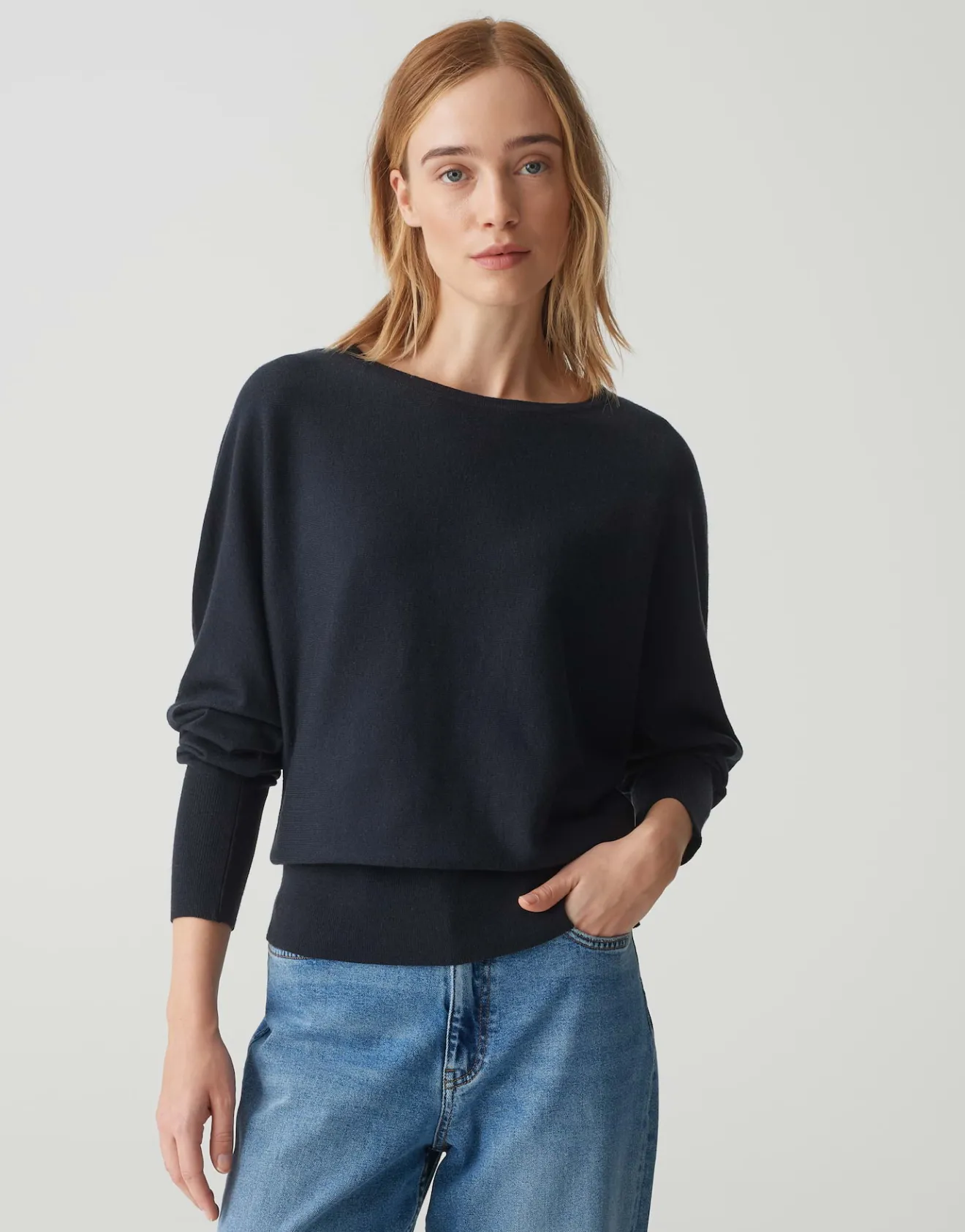 Shop Feinstrickpullover PAUTLETA Batwing Fit aus Lyocell Mix Strick