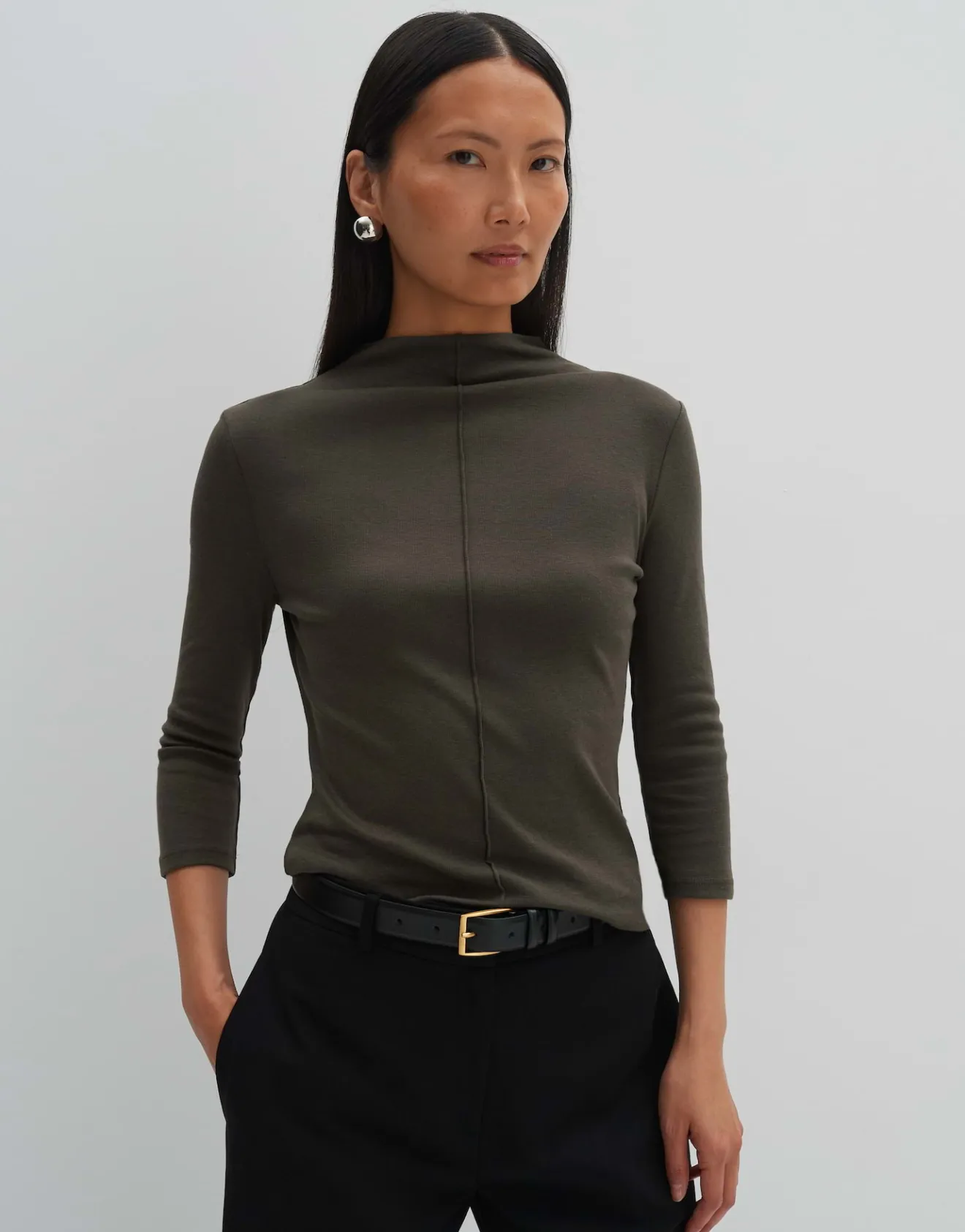 Cheap Jerseyshirt KEELI Slim aus Modal Mix Shirts