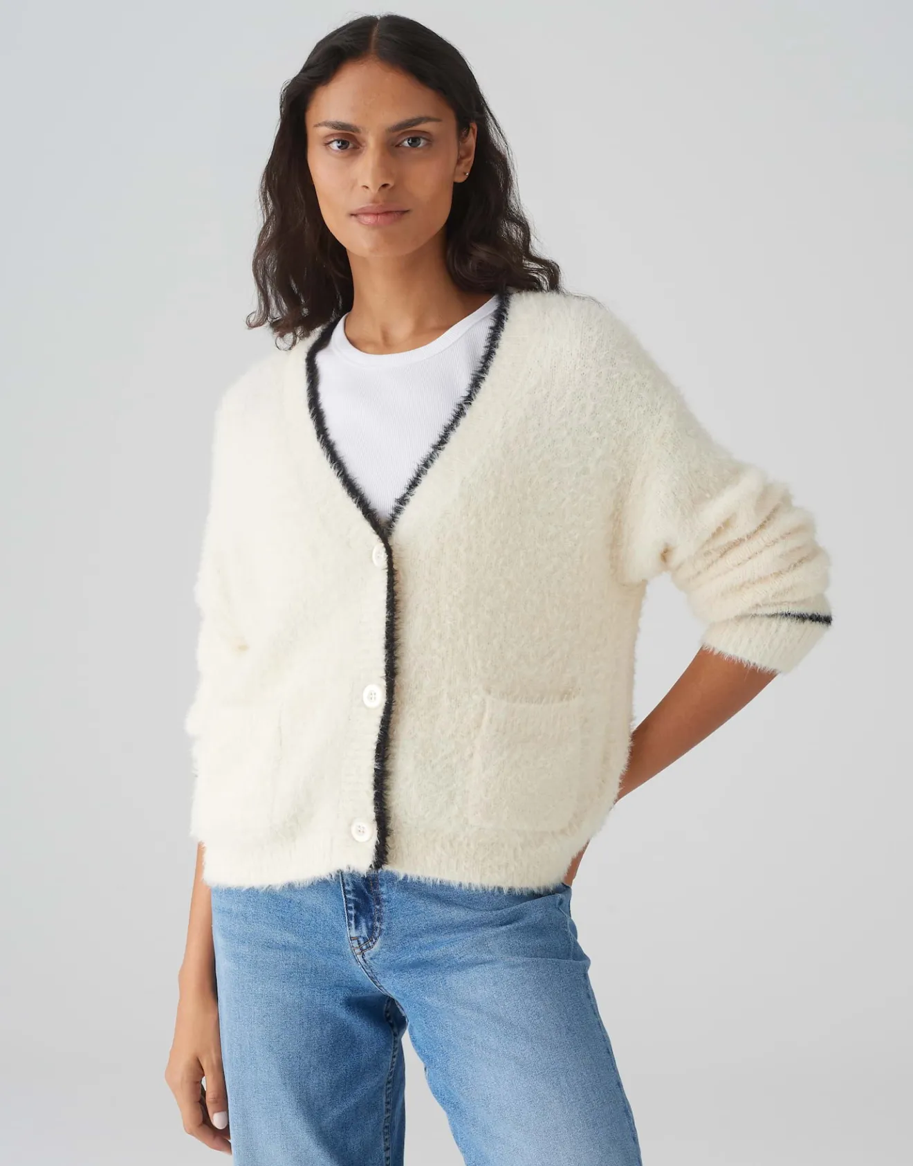 Online Kuscheliger Cardigan DIPINGA Loose mit Wolle Strick