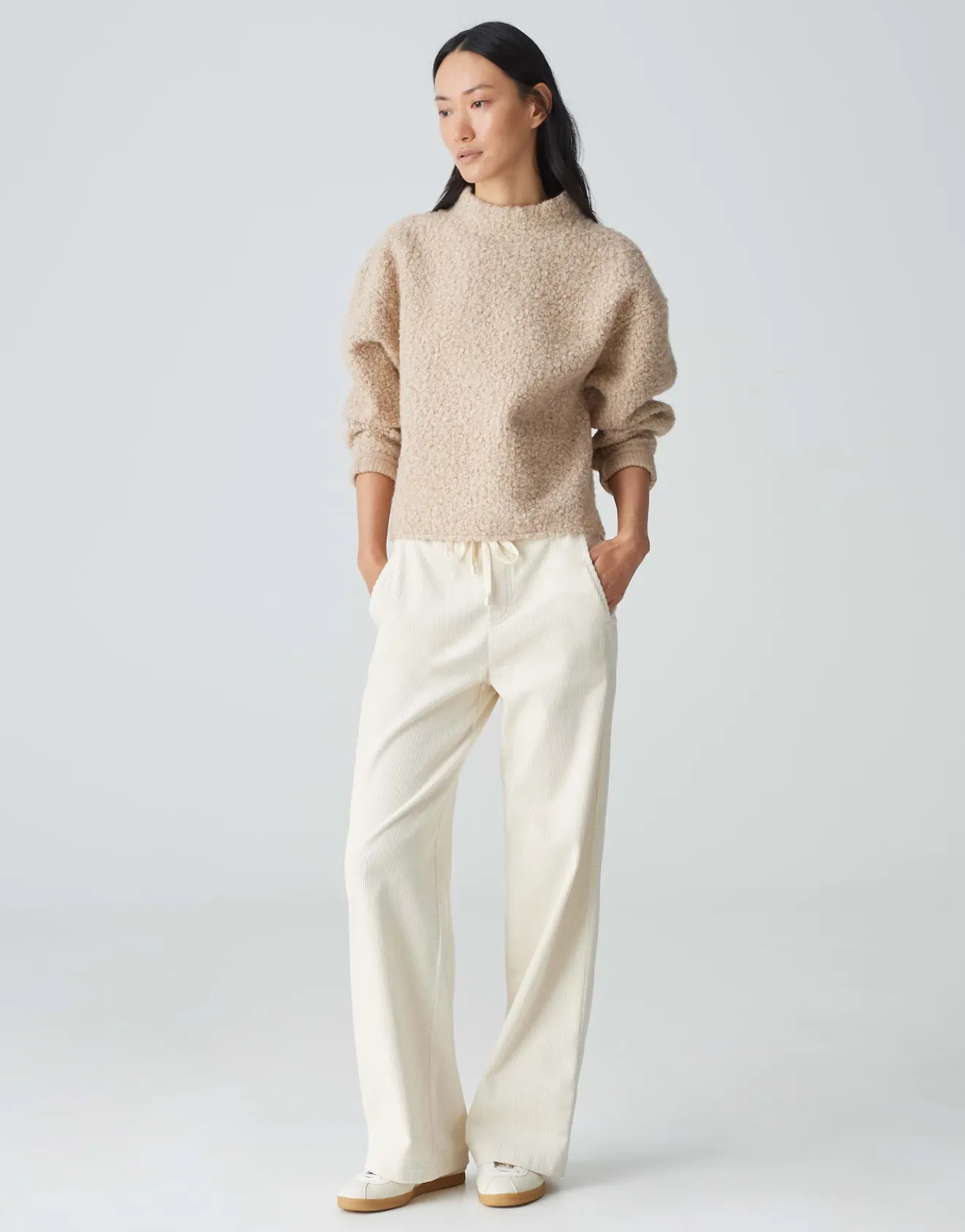 Clearance Pullover GOJAM Boxy Fit aus flauschigem Bouclé Sweat Sweat