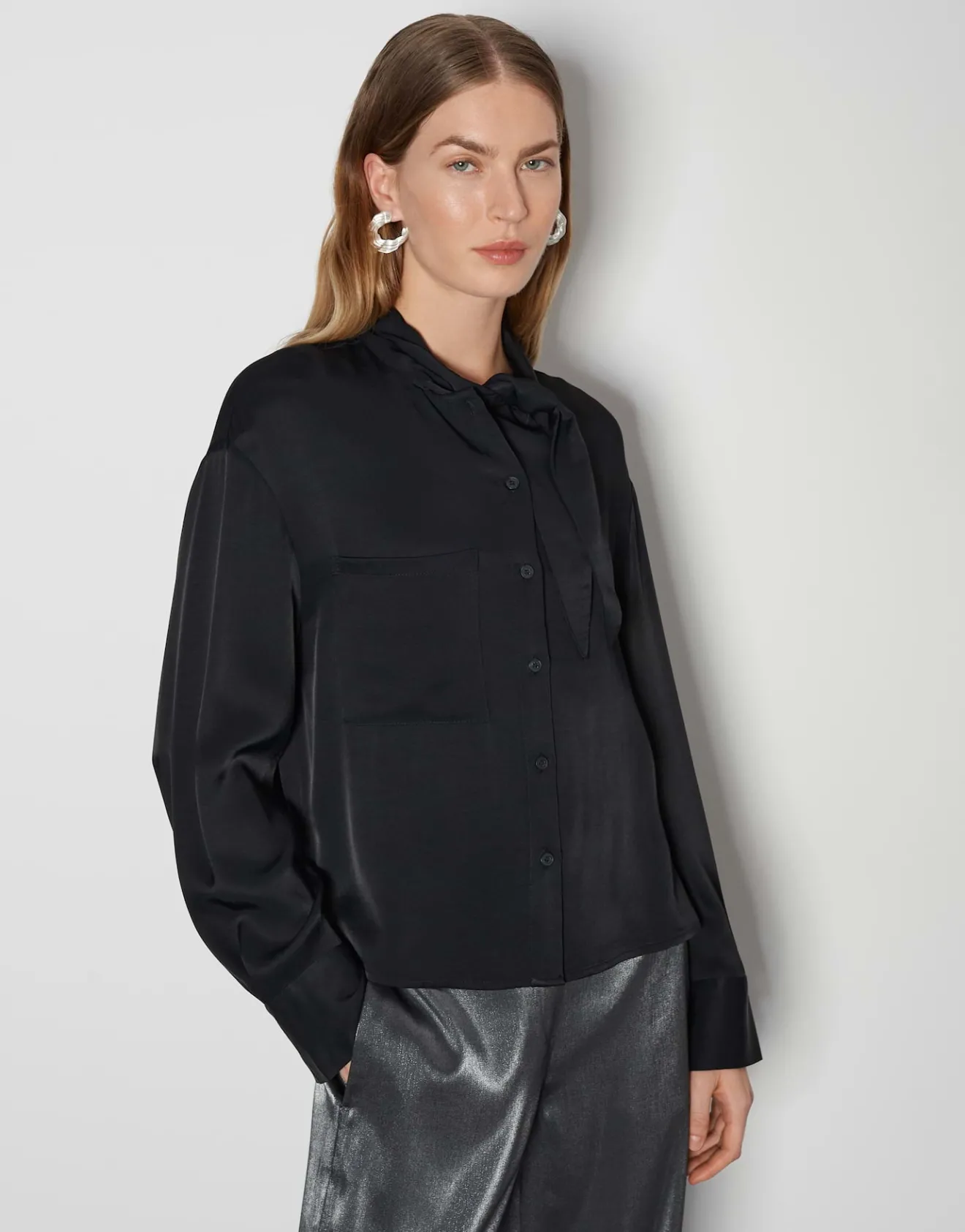 Hot Schluppenbluse ZELDORA Loose aus Viskose Twill Blusen