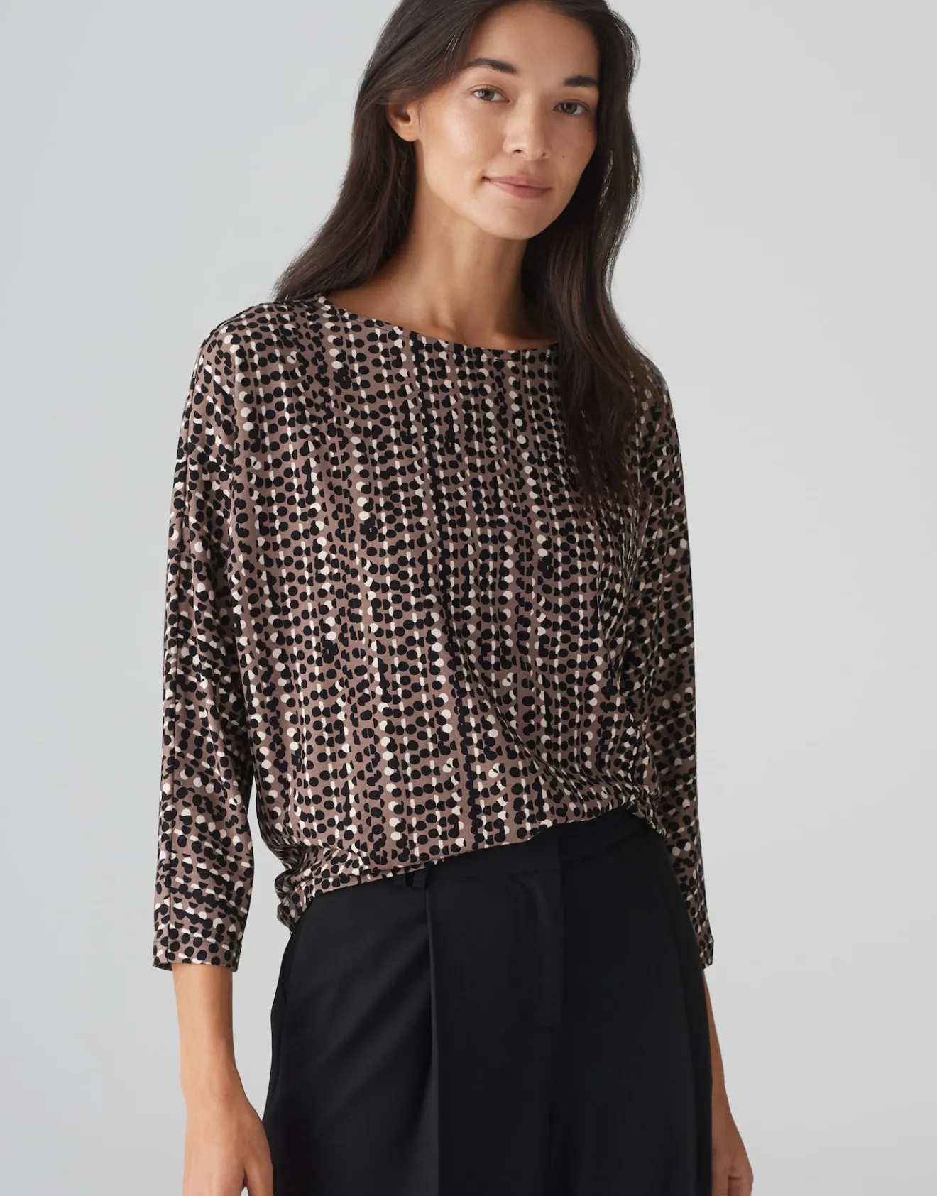 Clearance Shirt SEBRY SHINE Batwing Fit aus Viskose Mix Shirts
