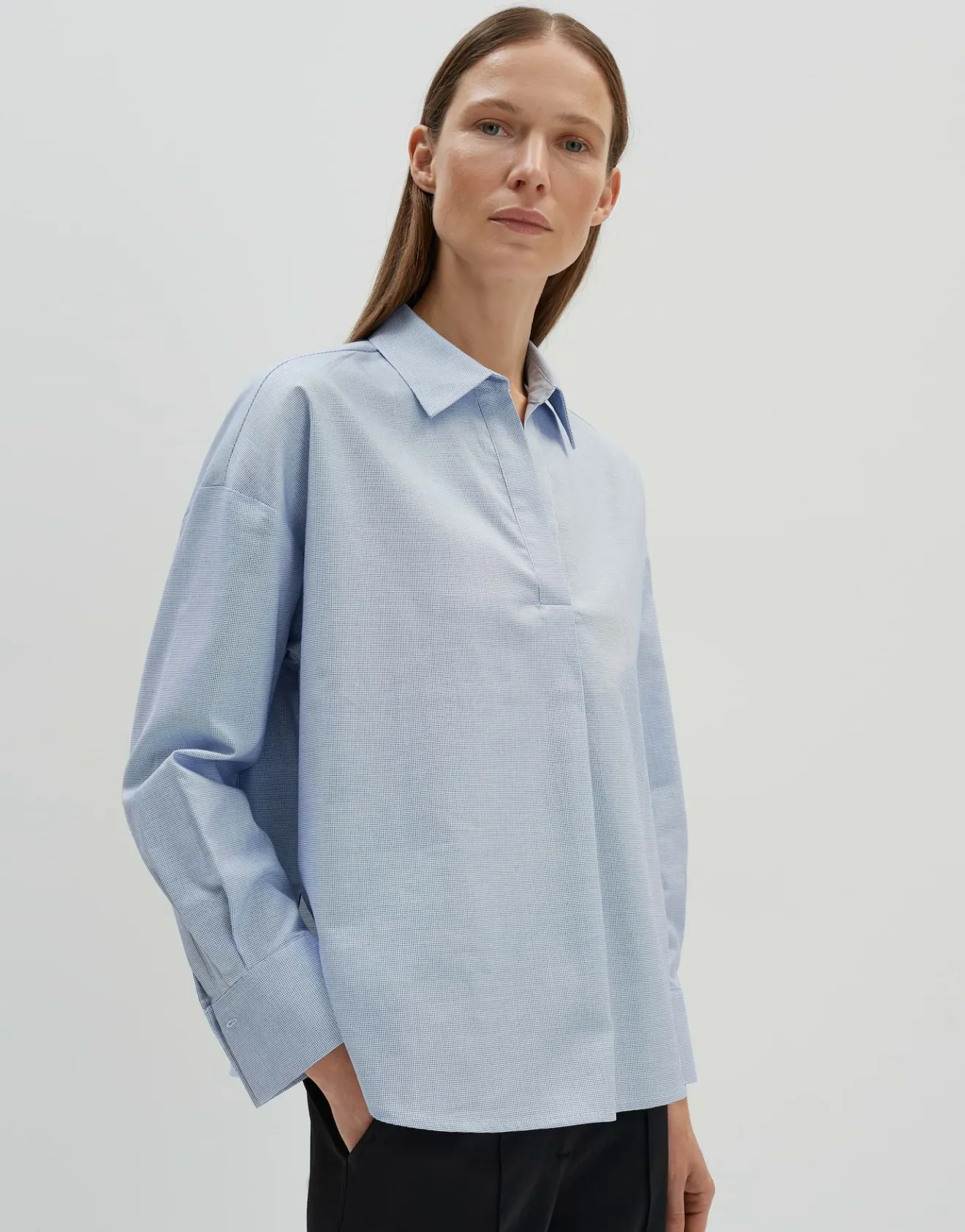 Best Sale Slip-on Bluse ZURIANA Loose aus nachhaltiger Baumwolle Blusen