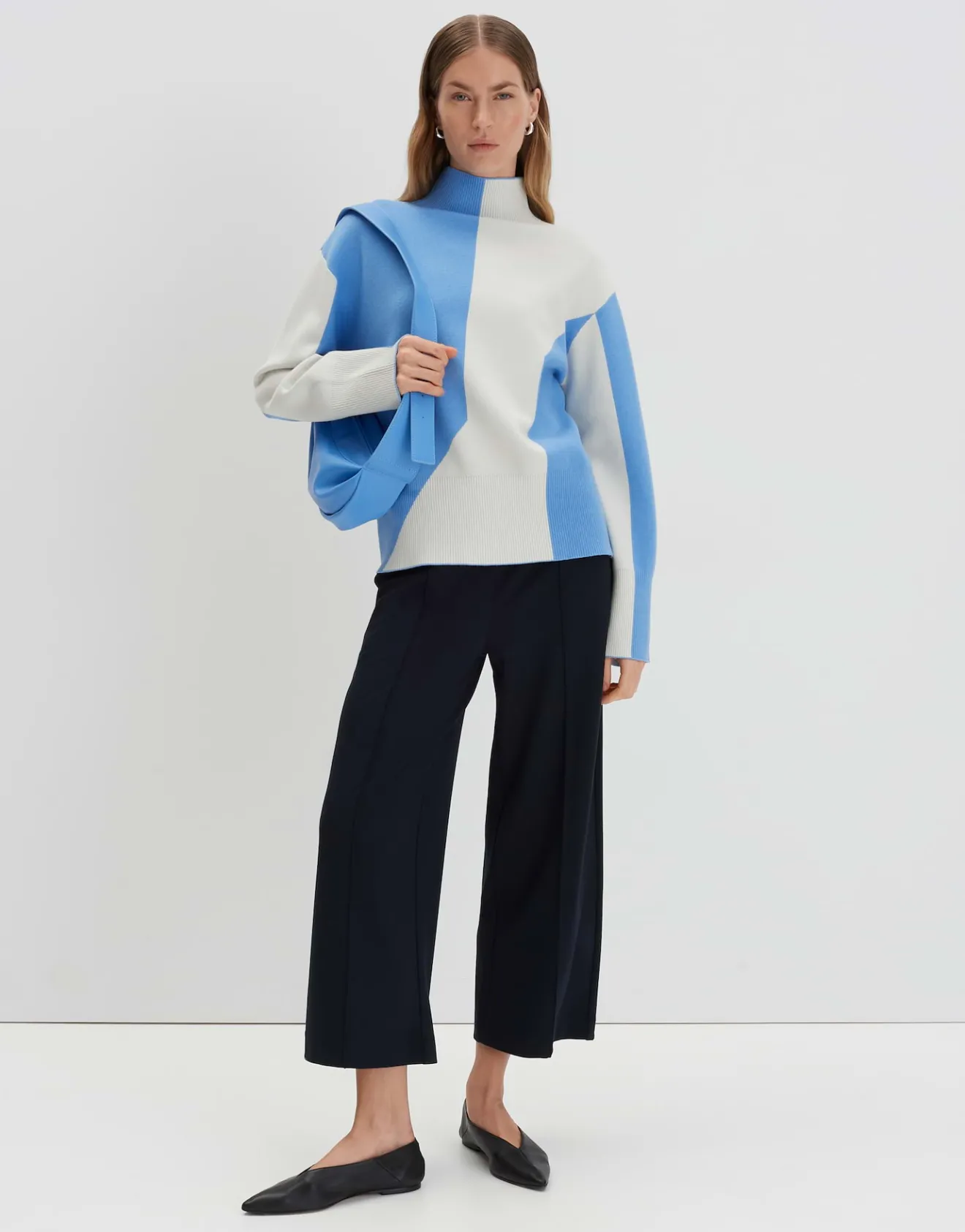 Hot Strickpullover TAMIELA Loose mit Color Blocking Strick