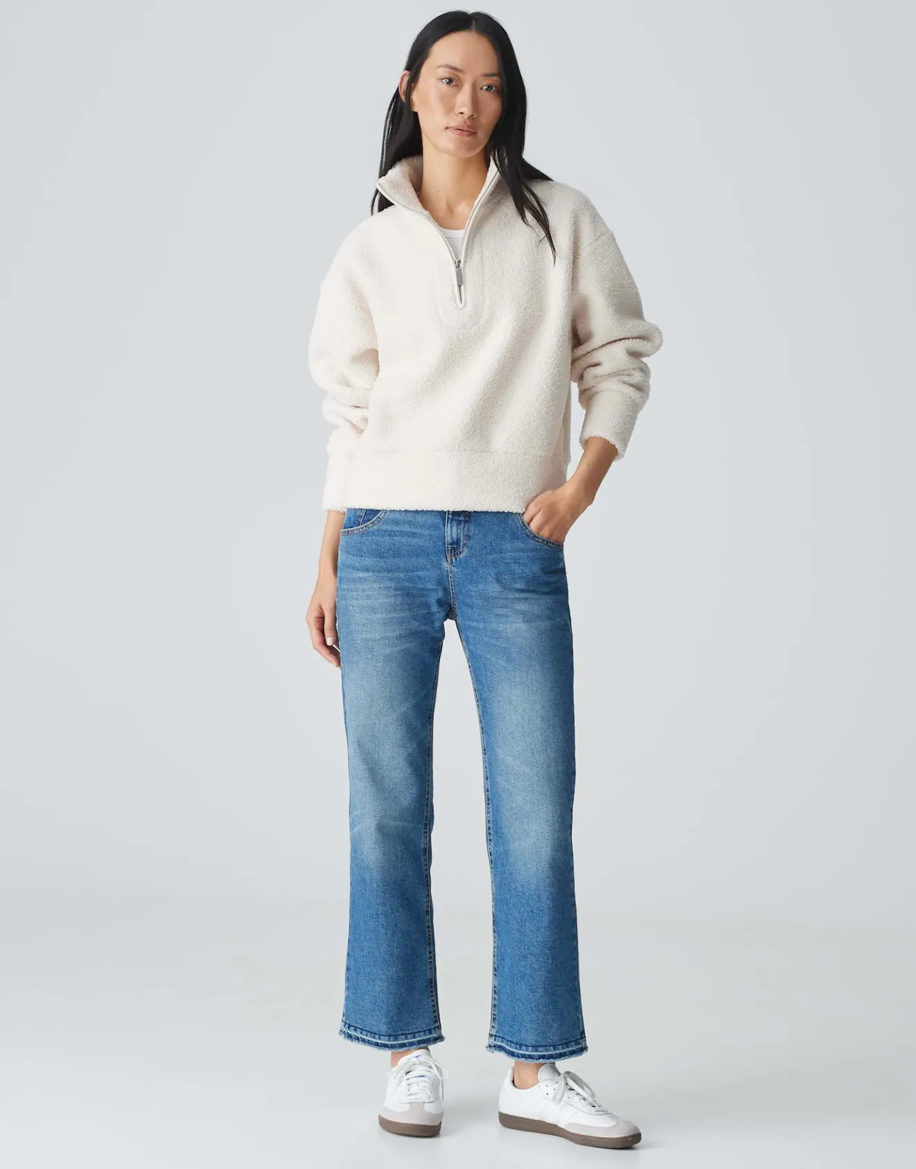Cheap Sweater GATROI Regular in Teddyfell Optik Sweat