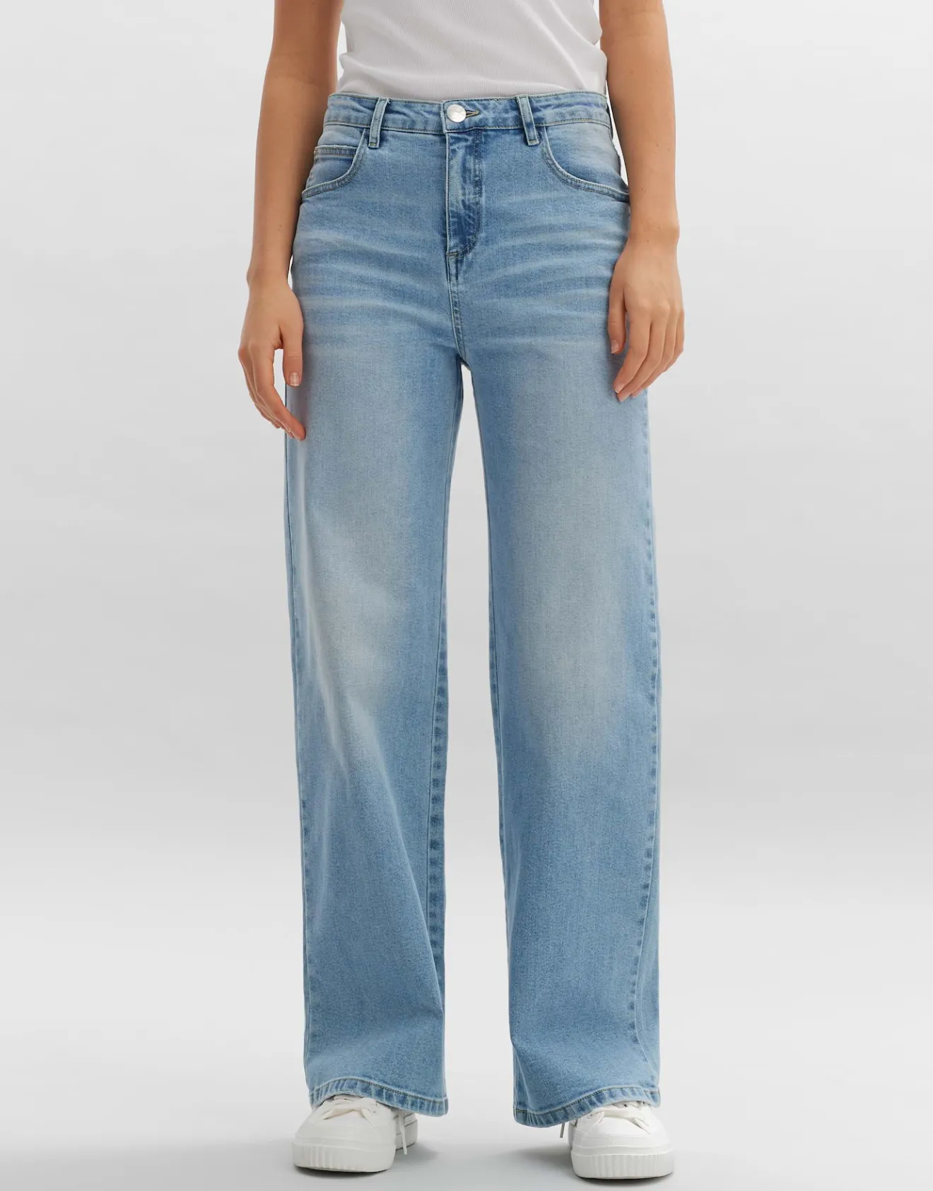 Outlet Wide Leg Jeans MIVY High Rise mit Stretch-Anteil Jeans